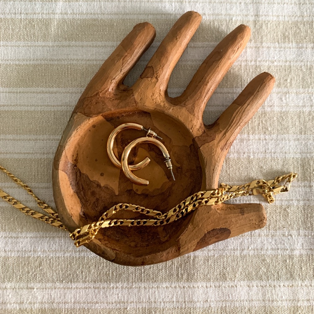 Handmade Clay/Ceramic Hand Dish or Coaster Artisan Handicraft Boho Style Minimal